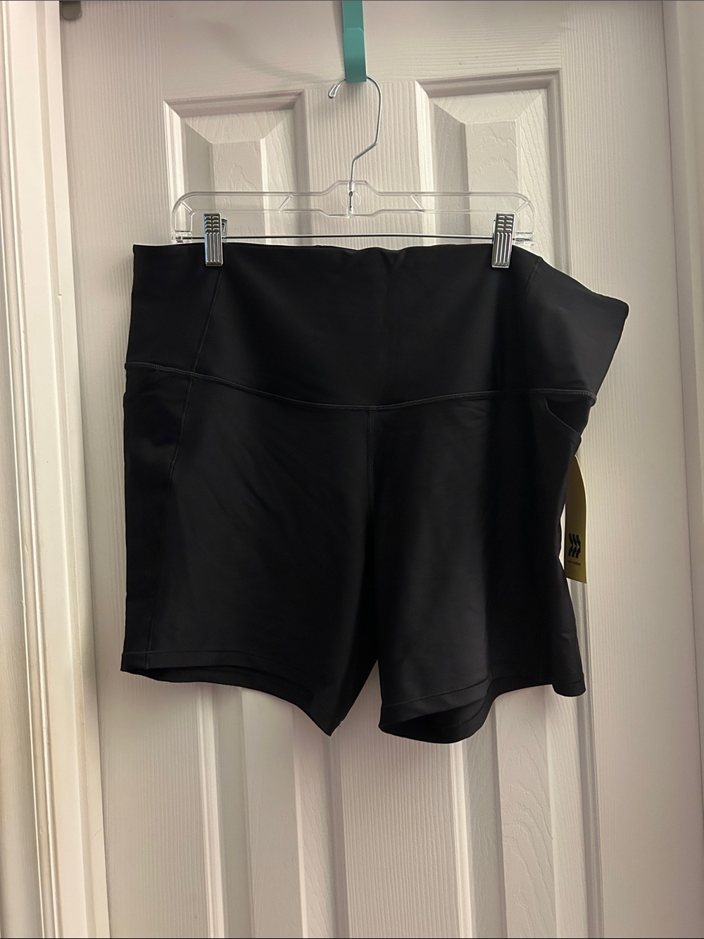 NWT High-Rise Women's Black Biker Shorts